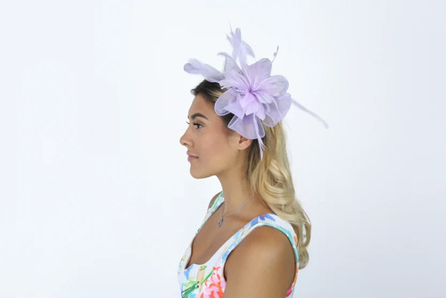 Ladies small looped fascinator - small,