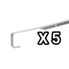 5 X STUK Straight Kitchen Worktop Silver Butt Hook Joint Trim Cover 630mm X 30mm