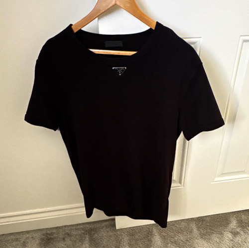 Prada men black solid crew - solid,