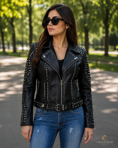 Women studded motor - studded,