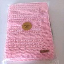 Pink Hand-knitted Baby Blanket