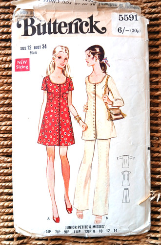 Vintage 1960s butterick sewing - vintage,