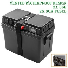 Battery Box Holder Heavy Duty Waterproof for Trolling Motor Boat ATV Trailer New