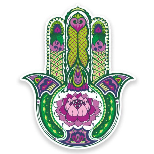 10cm hamsa hand vinyl - hamsa,