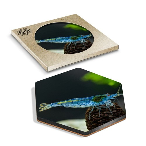 Hexagon coaster blue - hexagon,