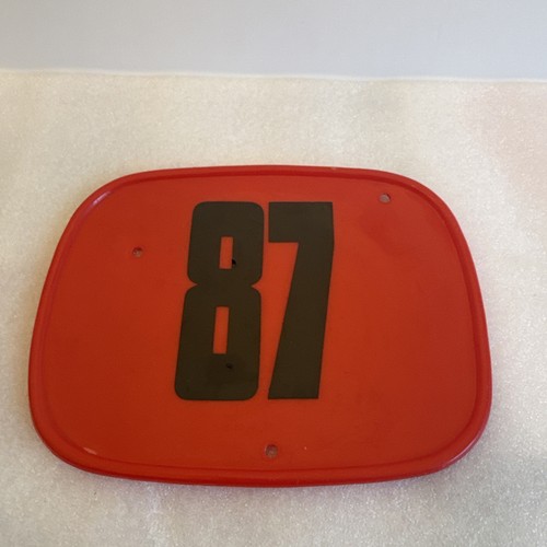 Vintage bmx number plate red - number,