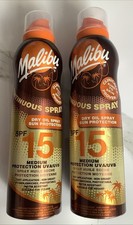 X2 Malibu Dry Oil Spray SPF15  175ml Continuous Medium Sun Protection Non Greasy