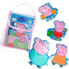 Peppa Pig Mummy Daddy & George Bath Toy Set Floating Safe Foam Jigsaw Puzzles