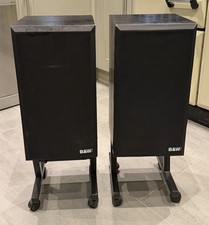 BOWERS AND WILKINS B&W DM110 SPEAKERS WIRED SPEAKERS with Stands On Wheels