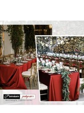 Wedding/Banquet Red Tablecloth 108 X 54 Inches