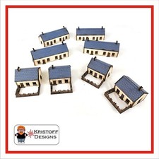 15mm ww2 8 Bungalows  Scenery