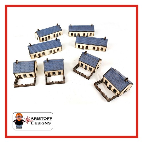 15mm ww2 bungalows scenery - 8,