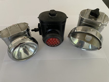 2 Pifco Chrome Bike Front Lights and Unbranded British Made Rear Light