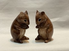 Beautiful Quail Porcelain Mice Salt n Pepper
