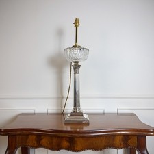 Late 19th Century Silver Plated Corinthian Column Table Lamp James Hinks & Son