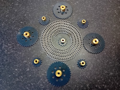 Meccano black sprocket - meccano,