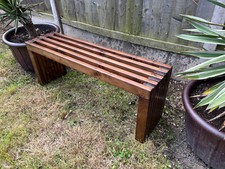 Rustic designed wood bench /