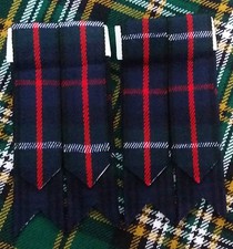 MENS KILT FLASHES MACKENZIE TARTAN/SCOTTISH KILT HOSE FLASHES MACKENZIE TARTAN