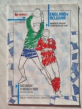 Rare England V Belgium 1989