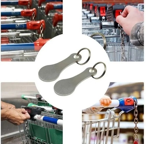 Trolley coin keyring removable - coin,