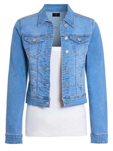 Womens denim jacket stonewash - jacket,