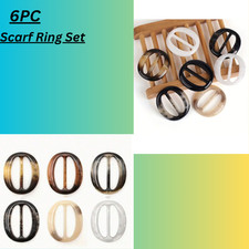 Gift Three-ring Pearl Round Square Shawl Clip Scarf Ring Brooch Scarf Buckle