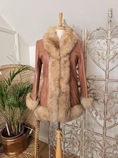 Vintage tan leather sheepskin