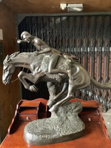 Large intricate antique bronze - antique,