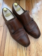 Edward Green WESTMINSTER UK8.5 US 9. Dark Oak Antique Double Monk w/Lasted Trees