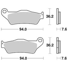 671LS REAR BRAKE PADS SBS for