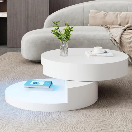 Round rotating coffee table - round,