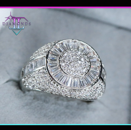 Simulated diamond ring mens - |,