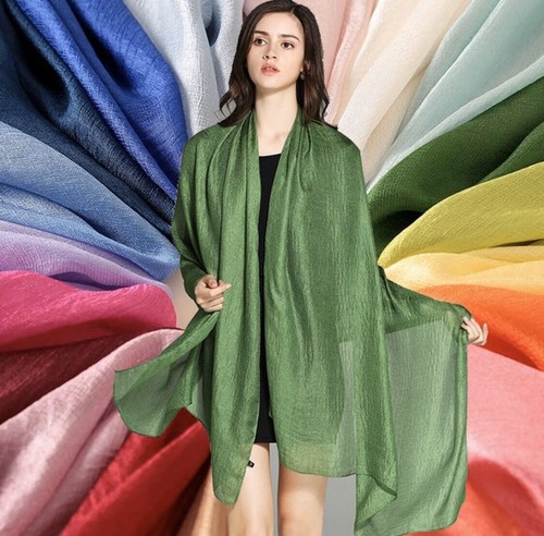 Large satin woman scarf - ,