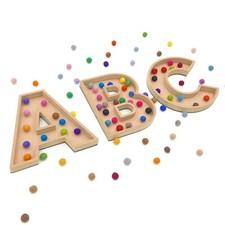 Open Fillable Letters MDF Wood