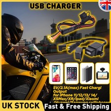 4.2A Dual USB Port Charger Socket Outlet Waterproof 12V LED For Motorcycle Car