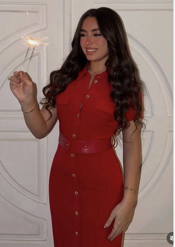 Bnwt zara red belted - bnwt, midi