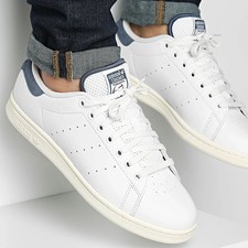 adidas Originals Stan Smith Leather - UK 7, 7.5 & 8 - White/Navy Blue (IG1323)