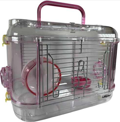 Pink portable hamster travel - hamster,