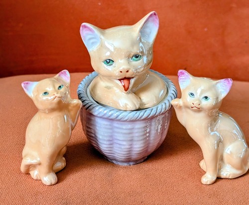 Vintage japanese cat condiment - japanese,