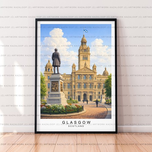 Glasgow scotland unframed - glasgow,
