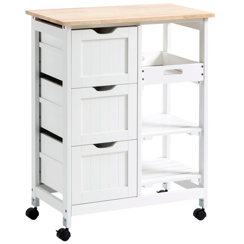 Homcom rolling kitchen island - kitchen,