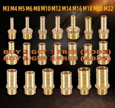 Metric M4 M5 M6 M8 M10 M12 to 4mm 5mm 6mm 8mm 10mm 12mm Hose Barb Tail Connector