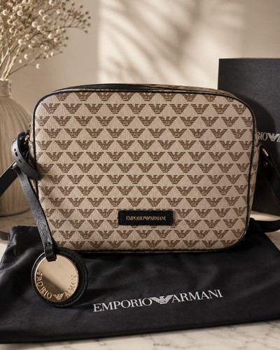 Emporio armani beige monogram - beige,