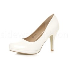 Womens ladies high mid heel