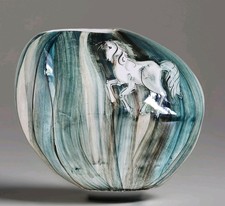Art pottery vase depicting - art,