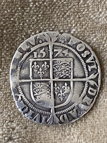 1574 elizabeth 1st hammered - 1574,