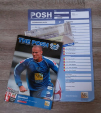 Peterborough United v Brentford League 2 Programme + Team Sheet + Ticket RECORD!