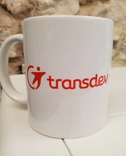 Transdev bus logo cup mug - logo,