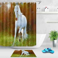 Horse Hoist Hoove Waterproof Bath Polyester Shower Curtain Liner Water Resistant