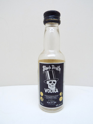 Black death vodka bottle - death,